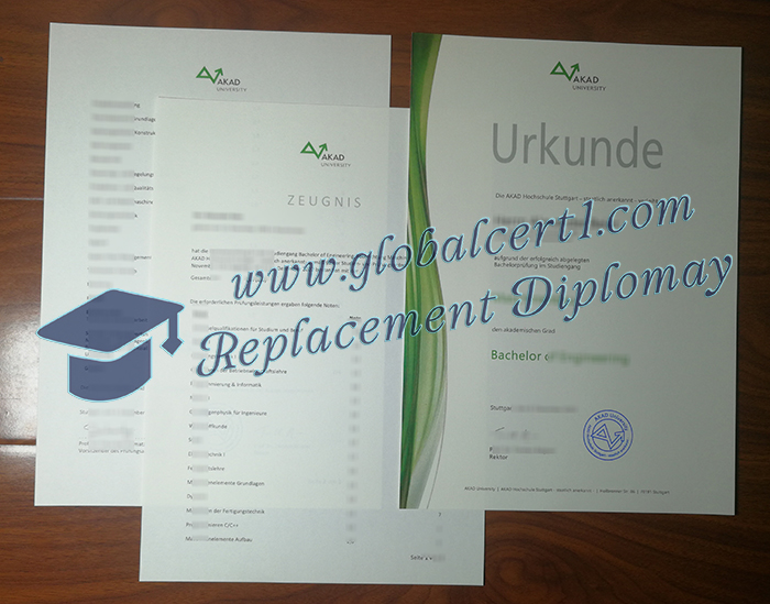 AKAD University degree and transcript