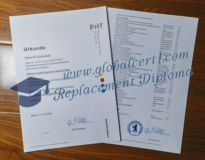 Berliner Hochschule für Technik Urkunde und Zeugnis