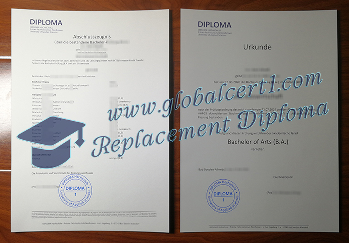 DIPLOMA Hochschule degree and transcript