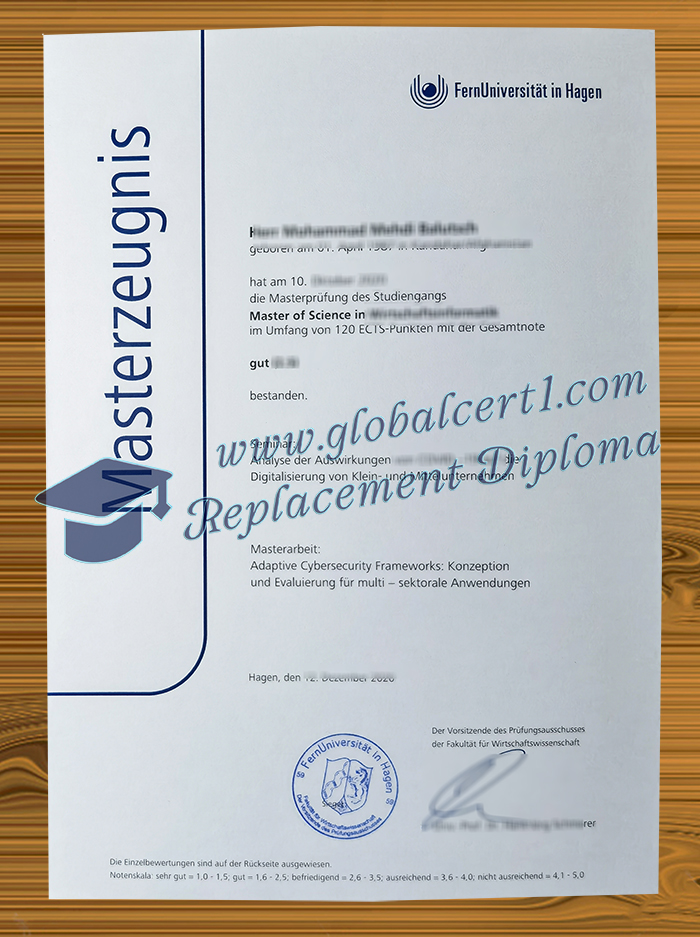FernUniversität in Hagen zeugnis