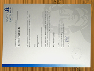 Goethe-Universität Frankfurt diploma