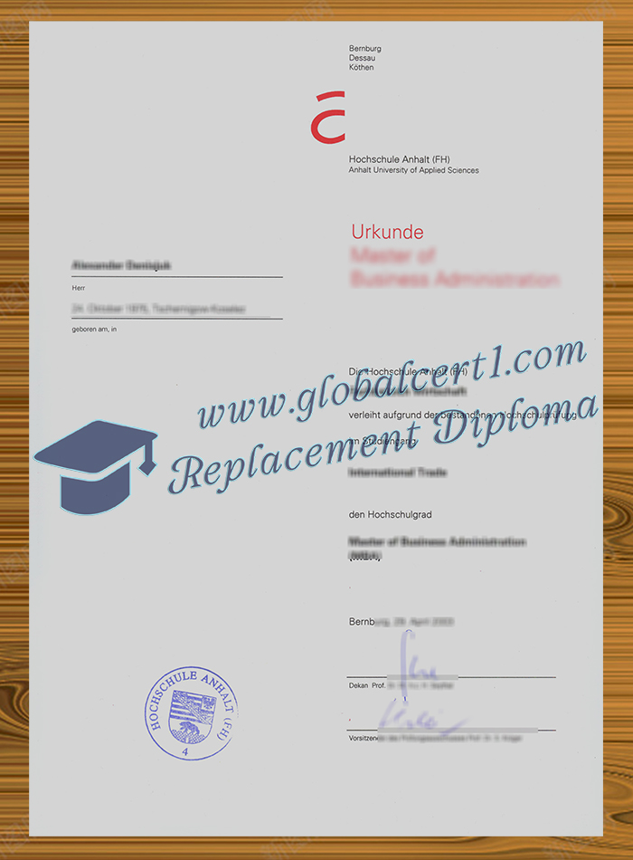 Hochschule Anhalt degree