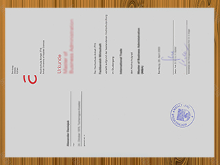Hochschule Anhalt diploma