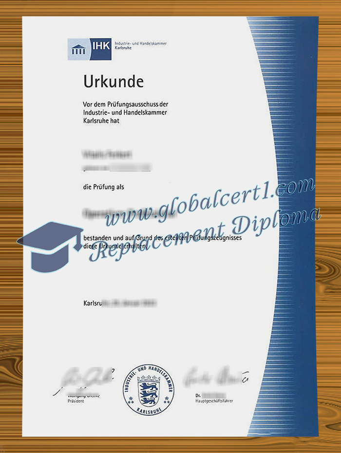 IHK Karlsruhe urkunde