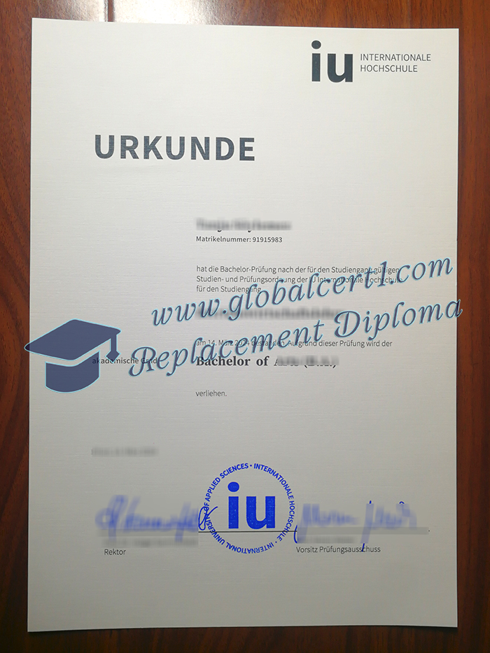 IU Internationale Hochschule degree