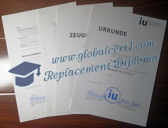 IU Internationale Hochschule diploma and transcript