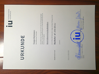 IU Internationale Hochschule diploma