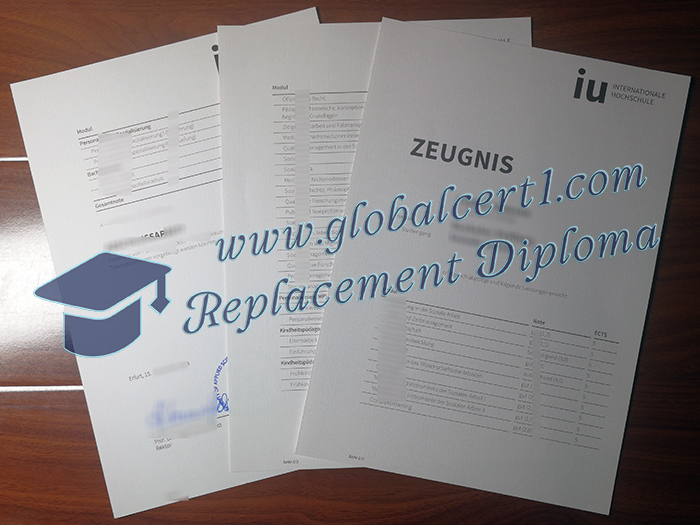 IU Internationale Hochschule transcript
