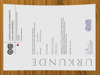 Martin-Luther-Universität Halle-Wittenberg diploma