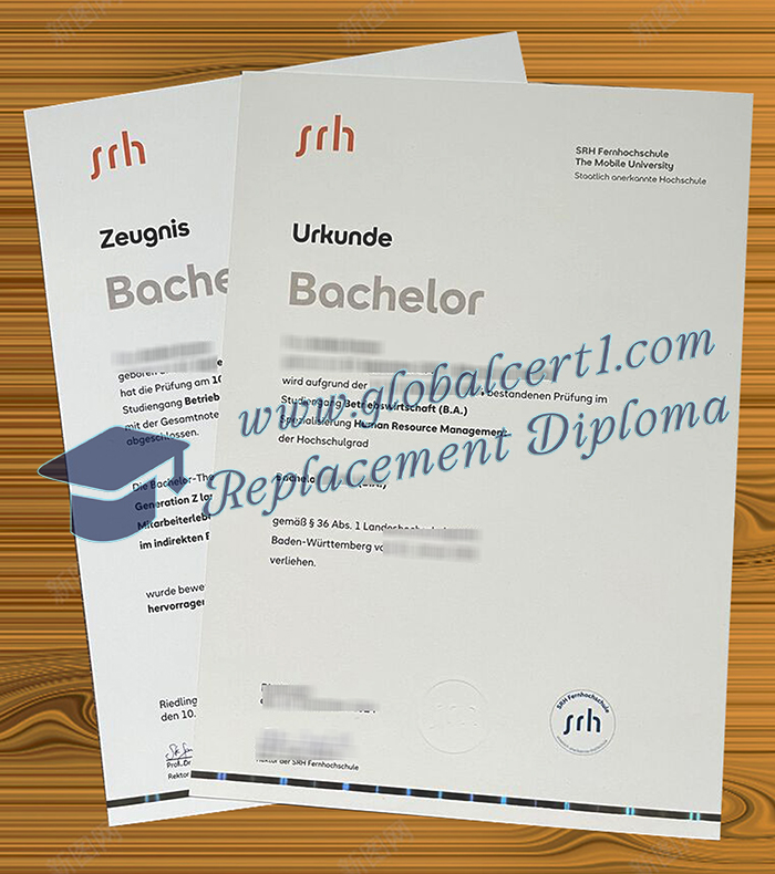 SRH Fernhochschule urkunde and zeugnis