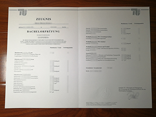 Technische Universität Berlin zeugnis