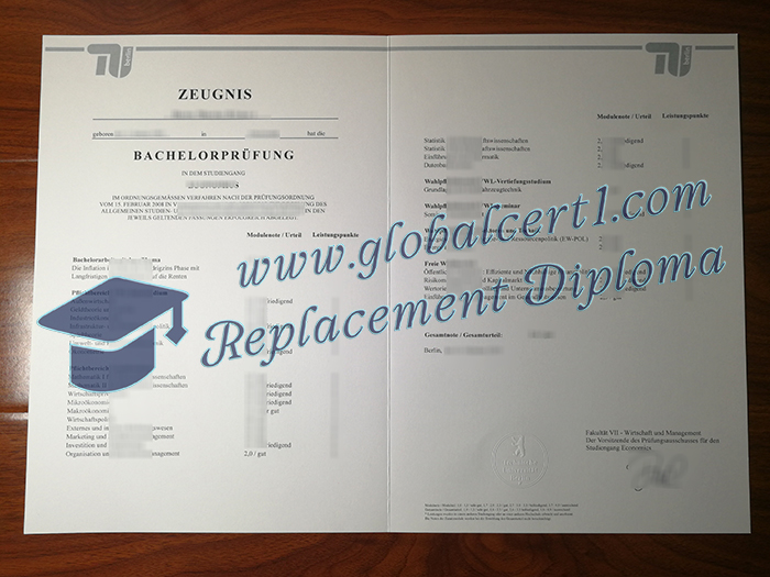 Technische Universität Berlin transcript
