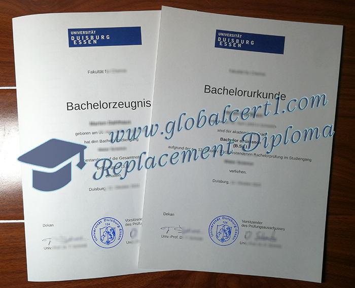 Universität Duisburg-Essen urkunde und zeugnis