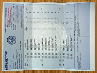 Acadia University transcript