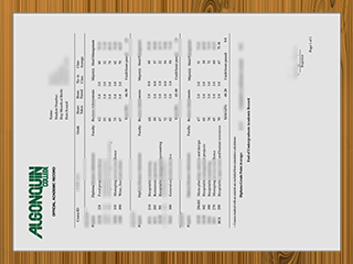 Algonquin College transcript