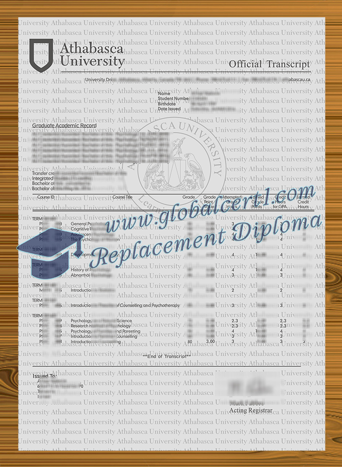 Athabasca University transcript