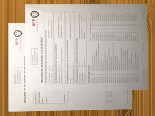 BPP University transcript