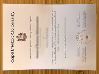 Cape Breton University diploma
