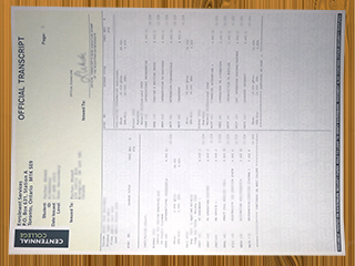 Centennial College transcript