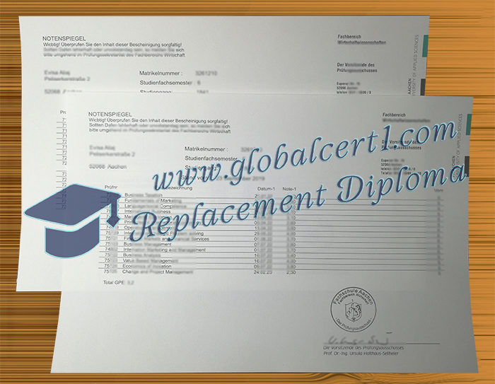 FH Aachen transcript