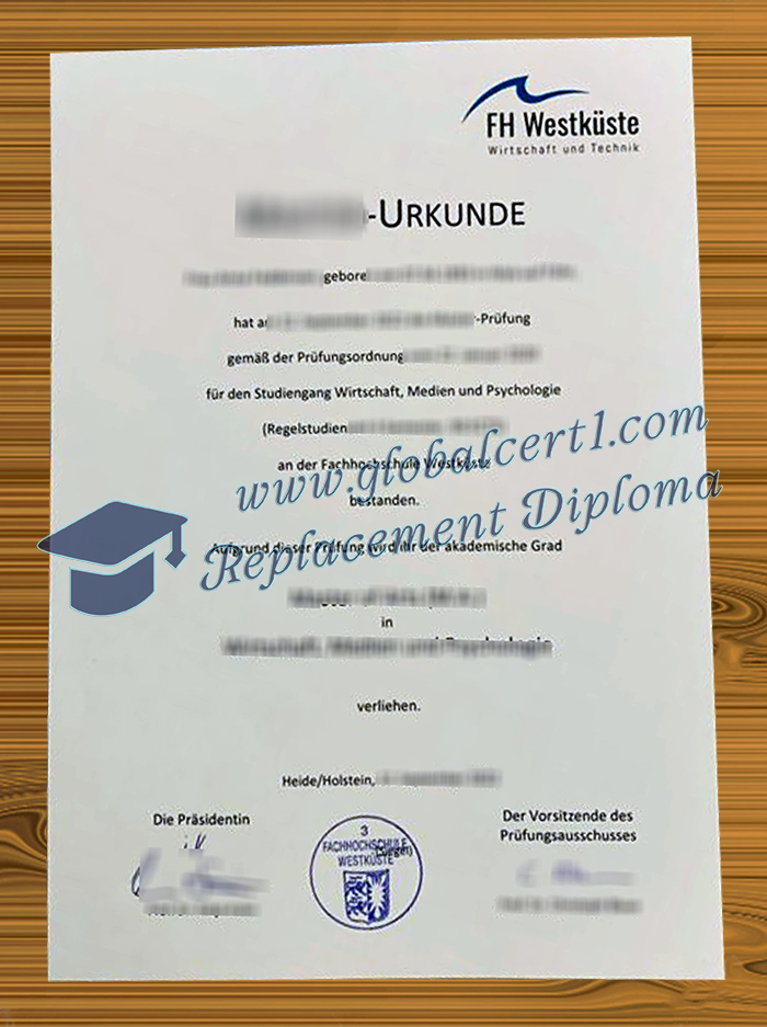 FH Westküste urkunde