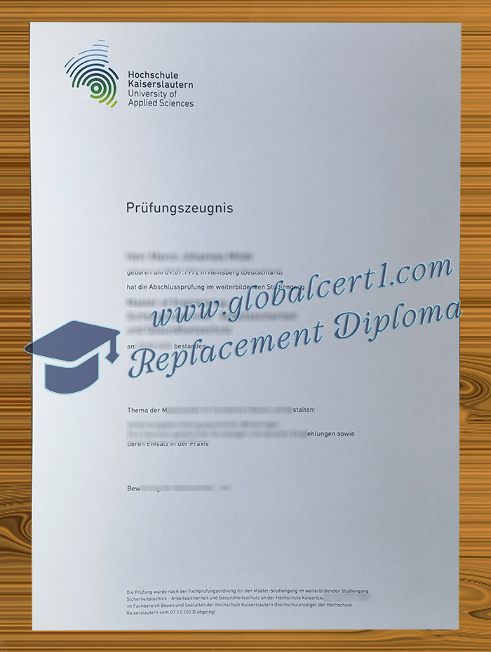 Hochschule Kaiserslautern zeugnis