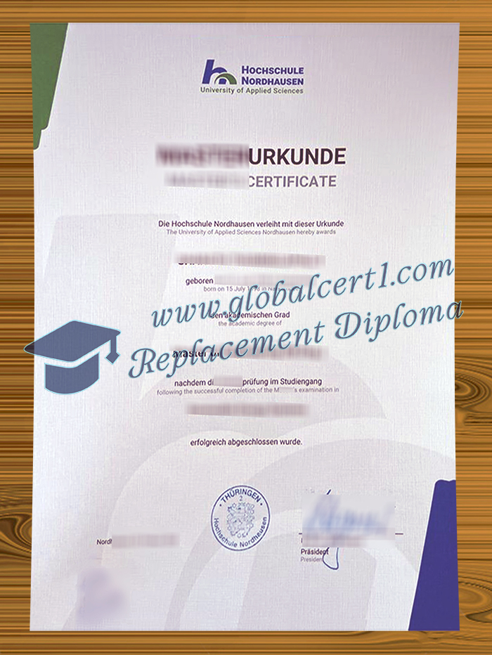 Hochschule Nordhausen urkunde