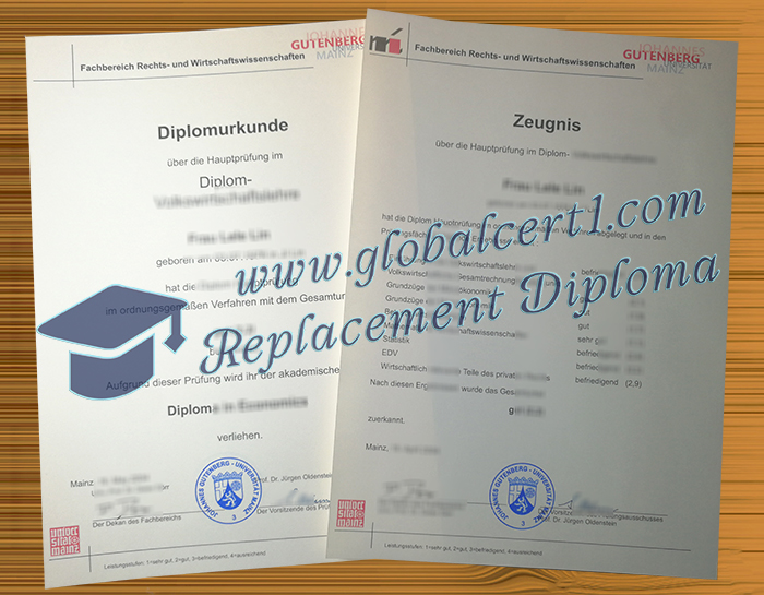 Johannes Gutenberg-Universität Mainz diploma and transcript