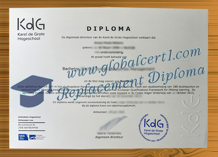 Karel de Grote Hogeschool diploma