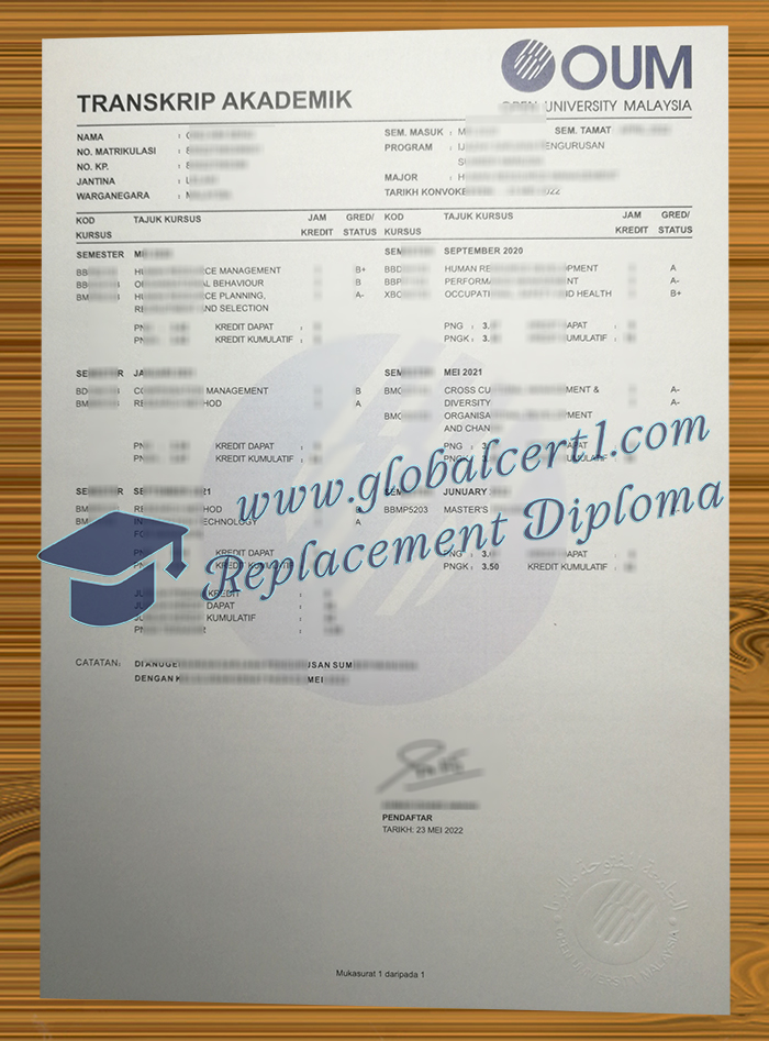 Open University Malaysia transcript