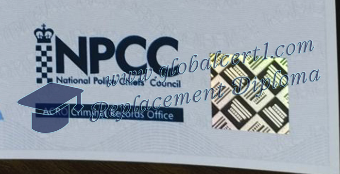 UK Police Certificate hologram