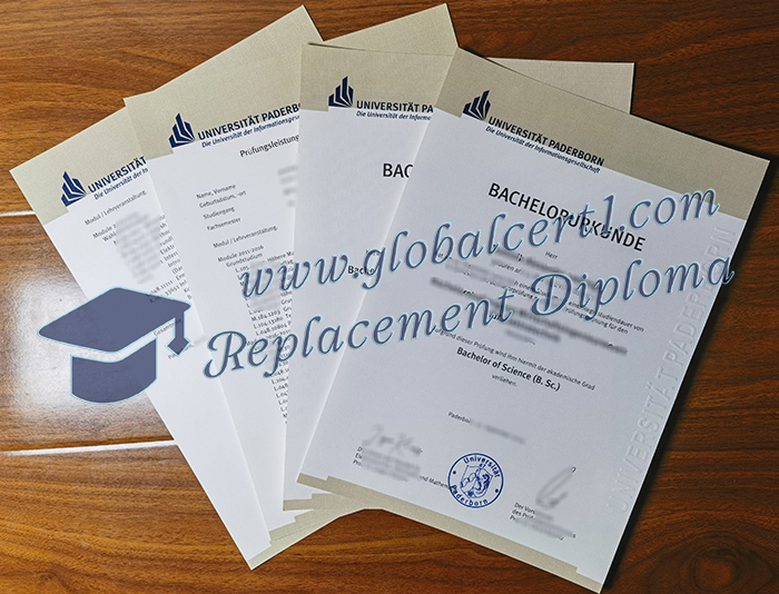 Universität Paderborn urkunde und zeugnis