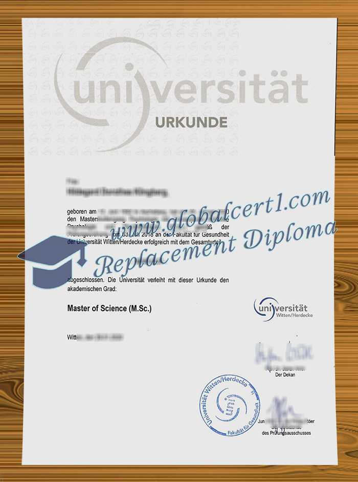 Universität Witten/Herdecke urkunde