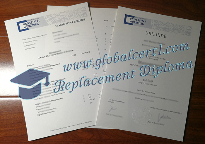 Universität Würzburg urkunde und zeugnis