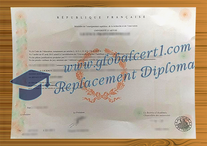 Université d'Artois degree