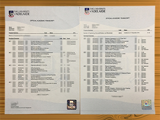 University of Adelaide transcript