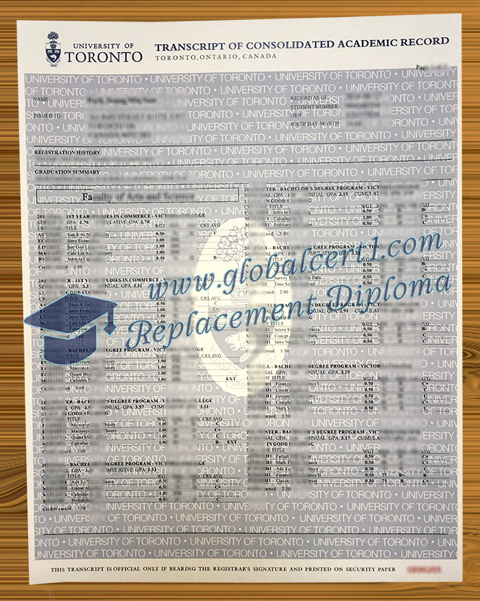 University of Toronto transcript