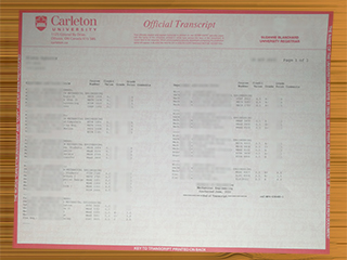 Carleton University transcript