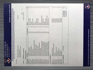 Edith Cowan University transcript