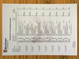 Grant MacEwan University transcript
