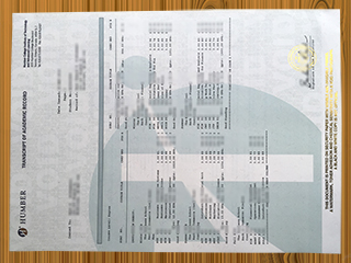 Humber College transcript