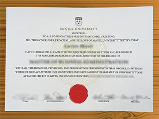 McGill University diploma