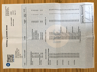 Niagara College transcript