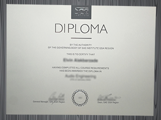 SAE Institute diploma