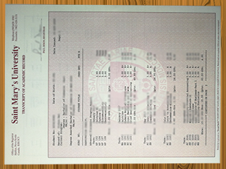 Saint Mary's University transcript