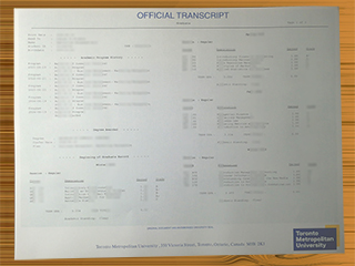 Toronto Metropolitan University transcript