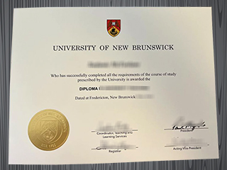 University of New Brunswick diploma