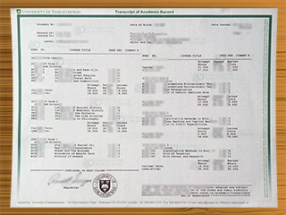 University of Saskatchewan transcript