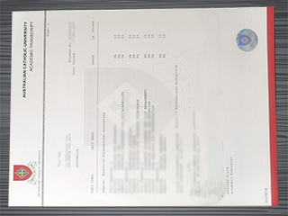Australian Catholic University transcript