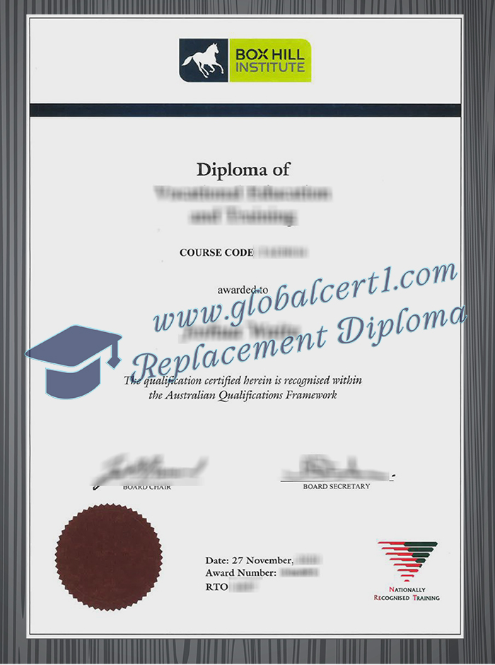 Box Hill Institute certificate